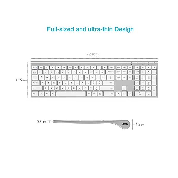 Wireless-Rechargeable-Keyboard-Mouse-Jelly-Comb-KUS015F-24G-Full-Size-Ultra-Slim-Keyboard-Mouse-Set-Combo-QWERTY-UK-Layout-for-PC-Computer-Laptop-Silver-and-White Wireless Rechargeable Keyboard Mouse, Jelly Comb KUS015F 2.4G Full Size Ultra Slim Keyboard & Mouse Set Combo QWERTY UK…