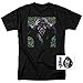 Popfunk The Joker Laughing T-Shirt & Stickers (XL, Black)