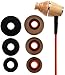 Symphonized XTC 2.0 Earbuds with Mic, Premium Genuine Wood Stereo Earphones, Hand-Made in-Ear Noise-isolating Headphones with Tangle-Free Innovative Shield Technology Cable (Sunset Orange)