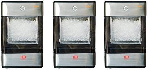FirstBuild Opal01 Opal Nugget Ice Maker Portable, Countertop, Stainless Steel with Black Accents, 1-(Pack), Wrap (Pack of 3)