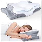 Ultra Pain Relief Cooling Pillow for Neck Support, Adjustable Cervical Pillow Cozy Sleeping, Odorless Ergonomic Contour Memory Foam Pillows, Orthopedic Bed Pillow for Side Back Stomach Sleeper