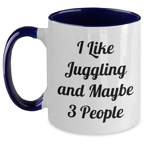 Juggling Enthusiast Gifts Funny Two Tone Coffee Mug Birthday Quotes for Men Women Friends
