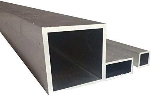 Aluminium square tube, mill finish, 1000