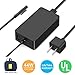 Surface Pro Charger, Surface Book Charger 44W 15V 2.58A Power Supply Compatible Microsoft Surface Pro 6 Pro 5 Pro 4 Pro 3 Surface Laptop 1/2 Surface Go with Travel Case