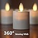 Set of 6 Battery Operated Flameless Votive Candles with Remote and Timer , 1.5 X 2.4in, 6- CR2450 batteries (Free) Last 120 hours