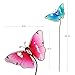 Exhart 4 Butterfly Garden Stakes, Durable Glass/Metal, Outdoor Décor, 1 Each Color, 4pc, 8