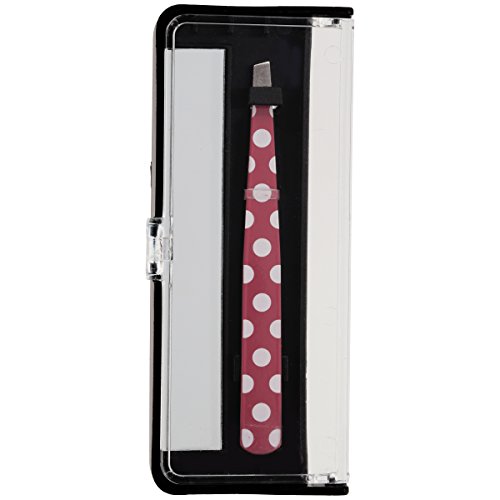 Trim Slant Tip Tweezers with Mirrored Case