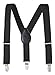 Sportoli Boys' and Girls' Kids Toddlers and Baby Adjustable Elastic Solid Color and Striped Fashion Suspenders for Wedding and Ring Bearer Outfits, Features Leather Crosspatch and Super Quality Clips