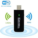 1200Mbps Wireless USB Wifi Adapter, FayTun Wifi Adapter, AC1200 Dual Band 2.4GHz/300Mbps 5GHz/867Mbps, 802.11 ac/a/b/g/n Wi-Fi Dongle, Network WiFi USB 3.0 for Windows XP/7/8/10,MAC,OSX