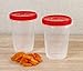 Rubbermaid TakeAlongs Twist & Seal Food Storage Containers, Tint Chili, 4 Cup, 2 Count