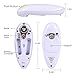 Electric Can Opener, 2AA Batteries Operated Smooth Soft Edge with One-Touch Start Automatic Can Opener for Arthritis Individuals, Seniors (White-HK)