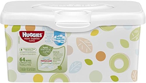 Huggies Natural Care Baby Wipes, Unscented, Hypoallergenic, Aloe and Vitamin E Tub 64 Count