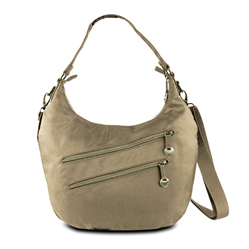 Travelon Convertible Hobo with RFID Protection - Champagne