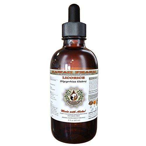 Licorice (Glycyrrhiza Glabra) Organic Dried Root VETERINARY Natural Alcohol-FREE Liquid Extract, Pet Herbal Supplement 2 oz
