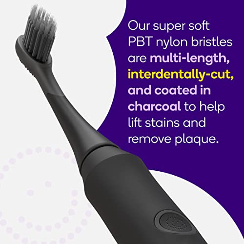 BURST Electric Toothbrush For Adults Charcoal Black Soft Bristle