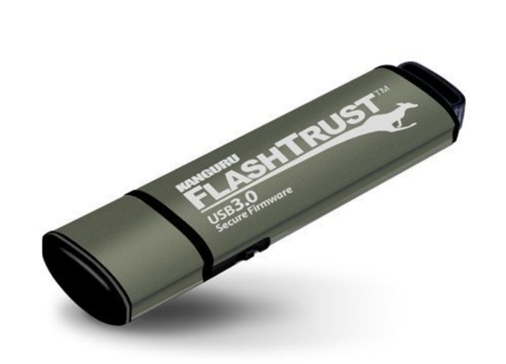 Kanguru Flash Trust – 16GB Secure Firmware Flash Drive – Write Protect Switch – SuperSpeed USB 3.0