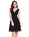 Ever Pretty Double V-Neck Ruched Waist Short Cocktail Party Dress 03989