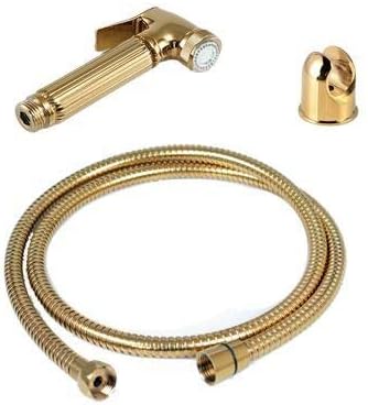 TRUSTMI Wall-Mounted Hot & Cold Bidet Sprayer Set – Brass Handheld Shattaf With Chrome Finish, 47-Inch Hose For Toilet Or Diaper Cleaning