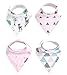 Organic Baby Bandana Drool Bibs for Drooling and Teething, 4 Pack - Enchanted Forest Gift Set for Girls by Little Kims