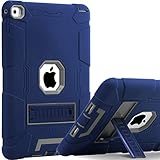 BENTOBEN Case for iPad Air 2, [Hybrid Shockproof Case] with Kickstand Rugged Triple-Layer Shock Resistant Drop Proof Protective Case Cover for iPad Air 2 (A1566 A1567) 2014 Released, Navy Blue/Gray