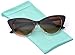Super Cateyes Vintage Inspired Fashion Mod Chic High Pointed Cat-Eye Sunglasses (Brown)