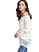 ROMWE Women's Off Shoulder Floral Lace Long Sleeve T-shirt Blouse Top #White XL