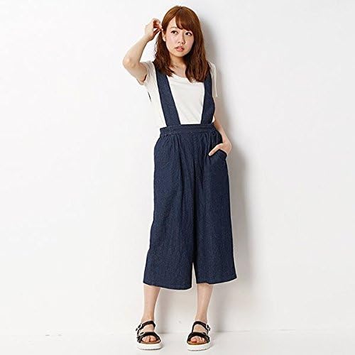 Amazon イーハイフンワールドギャラリー E Hyphen World Gallery デニムバックリボンサロペット 157インディゴ F スカート 通販