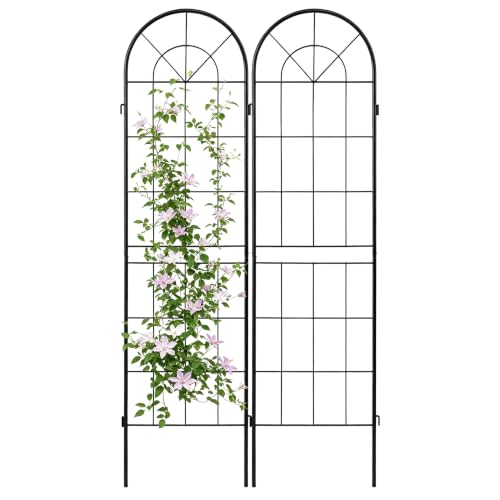 2 Pack 71x18in Rustic Iron Arch Decoration Garden