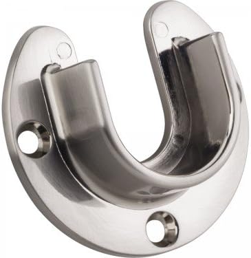 Box of 4 - Metal Heavy Duty Open & Closed - For 1-5/16" Closet Rod Closet Brackets - Satin Nickel