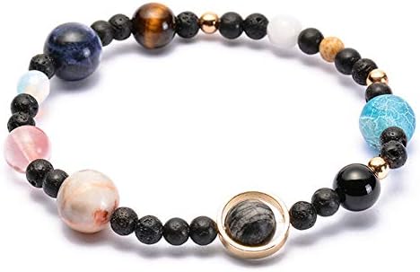 IUANUG Girls Women Bracelet Handmade Natural Stone Charm Bracelet Planet Guardian Bracelet