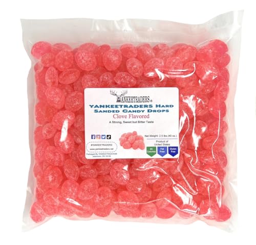 YANKEETRADERS CLOVE HARD SANDED CANDY DROPS, 40 OZ. BULK BAG