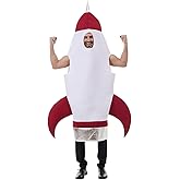 AERO ARMOR Adult Rocket Ship Costume Halloween Funny Space Shuttle Costume Men Spaceship Cosplay Outfit One Size Fits All