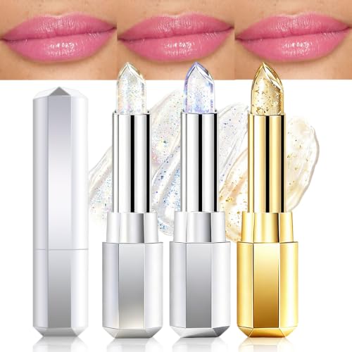 EVPCT 3pcs Pink Magic Color Changing Lipstick for Women
