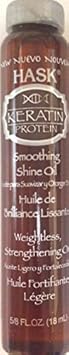 Hask Keratin Protein Smoothing Shine Oil Vial, 0.625 Ounce by Hask