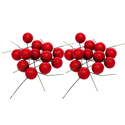 Nesee Christmas Xmas Simulation Cherry Hanging Ornaments for Christmas Tree Decoration, Festival Holiday Cute Drops Finials Wedding New Year Decorative Pendant Gifts