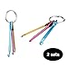 Valar Dohaeris 2 Pieces Mini Keychain Aluminum Crochet Hooks Knitting Needles Tool (3mm,4mm,5mm)