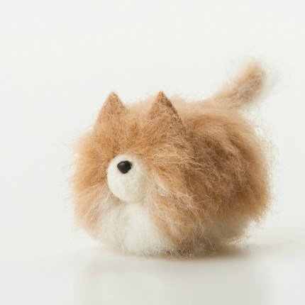 TALENTBABY - DIY Needle Felting Kit Needlecrafts Faceless Dog - Pomeranian