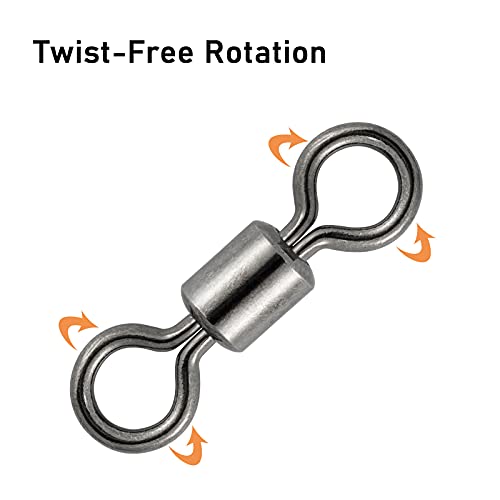 Dr.Fish Assortment Fishing Rolling Swivel Barrel Stainless Steel