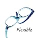 Kids Glasses Frame Unbreakable Smart Looks Cute Blue Eyewear Frame with Clear Square Lens for Boys Girls(Age 2-5)