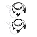 Earpieces for Motorola Walkie Talkies with Mic 2 Pin Acoustic Tube Headset and PPT for CP200 GP2000 XU1100 PRO1150 MU12 (2 Pack)
