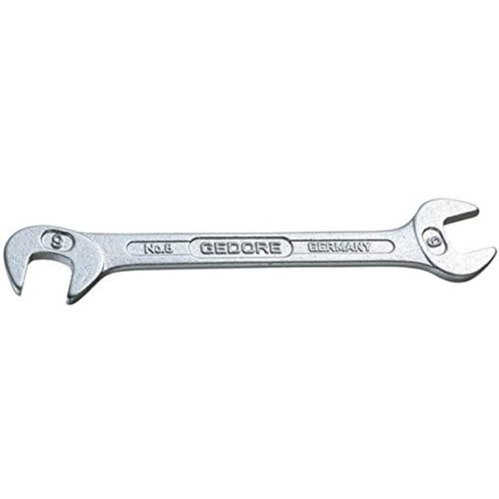 Gedore 8-8 8 mm Small Double Ended Midget Spanner - Silver