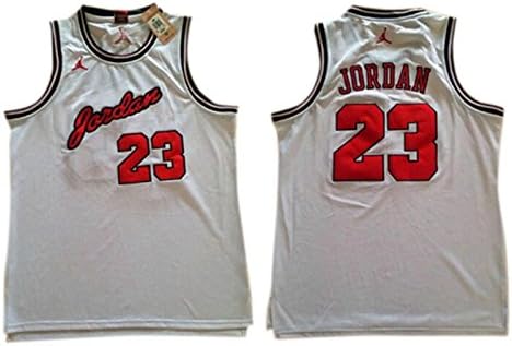 Bulls 23 Jordan White Stitched Mesh Jersey Size-S