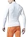 TSLA Men's Thermal Long Sleeve Compression Shirts, Mock/Turtleneck Winter Sports Running Base Layer Top, Zero Winter Top White, X-Large
