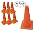6 Pack – Orange Safety Cones, for Sports or Traffic, Durable.