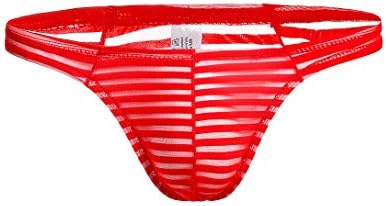 Men's Sexy Transparent Thong Underwear Low Rise See Through PU0204
