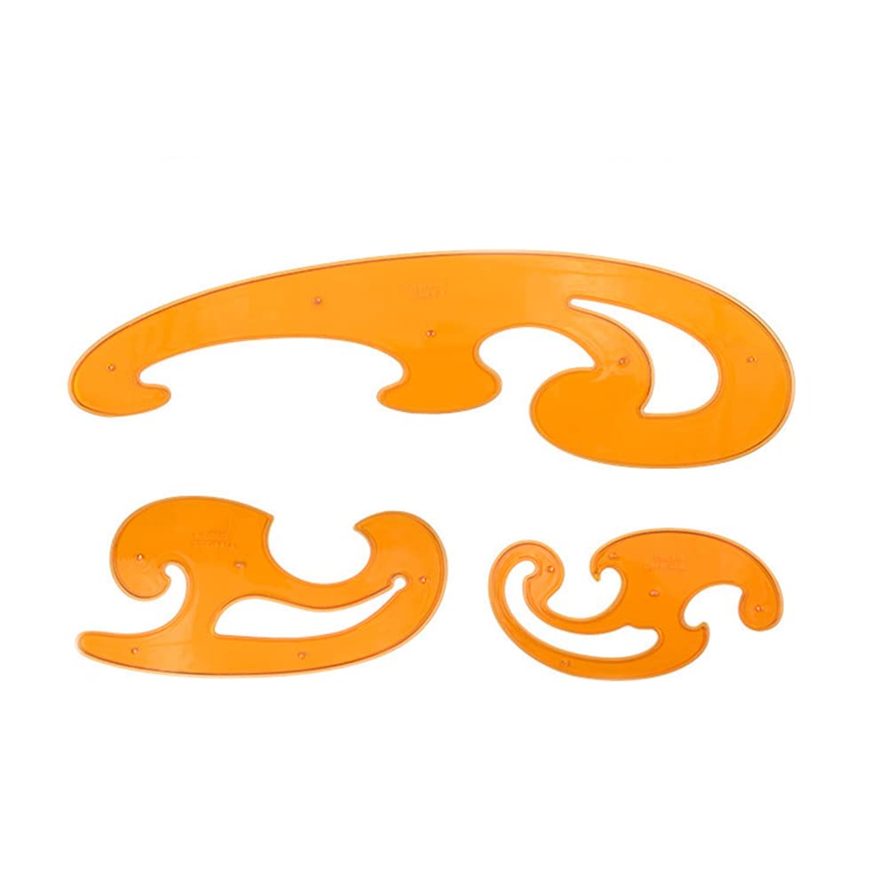 French Curve Ruler, Architecture Drawing Templates Clouds‑Shaped Geometric Drawings Tool for Drafting Building Sewing (3 Piece)