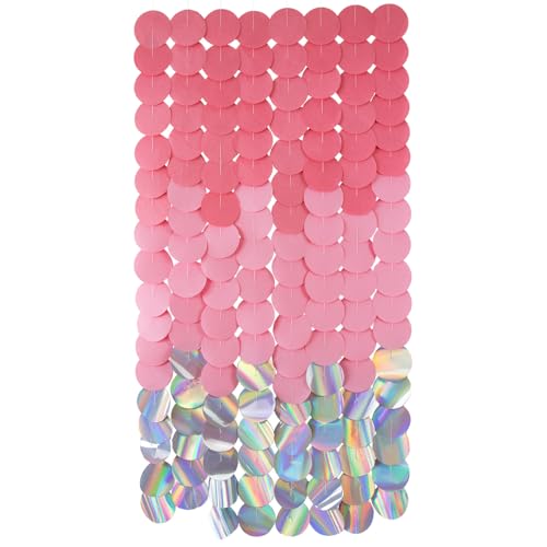 Folat B.V.-Folat 27589 Telón Dazzling Pink-Círculo-80 x 170 cm-Para bodas, fiestas, fotomatón y decoración de escenarios de festivales, color rosado