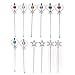 BLUE PANDA 12 Pack Fairy Princess Wand for Girls, Party Favors for Kids, Dress Up Accessories, For Ages 3-14