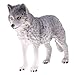 Jili Online Lifelike Cute Nature Wild Animal Model Figurine Action Figures Kids Playset Toy Gray Wolf