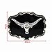 MASOP Western Texas Silver Cattle Longhorn Bull Belt Buckle Black Men Cowboy